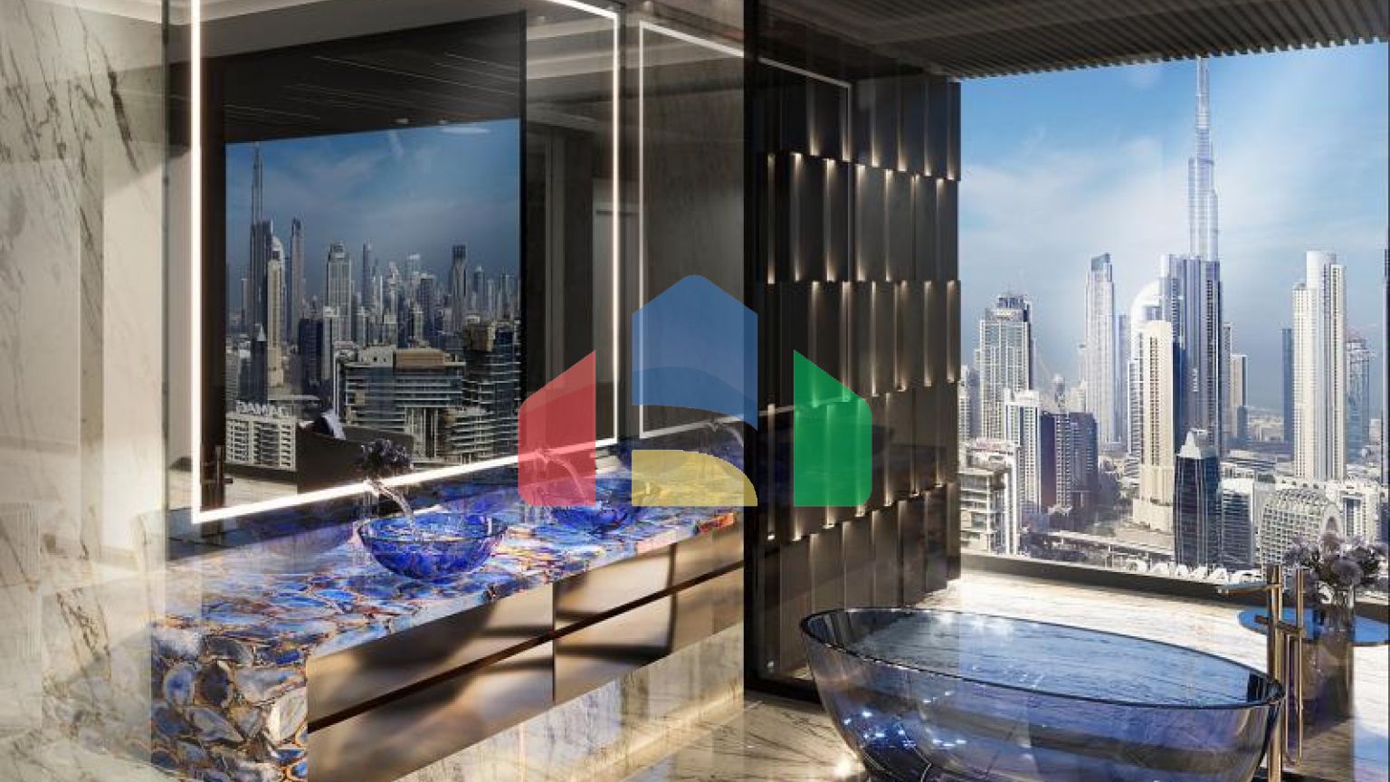 Пентхаус 5+2 с видом на море в Дубай