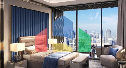 Пентхаус 5+2 с видом на море в Дубай