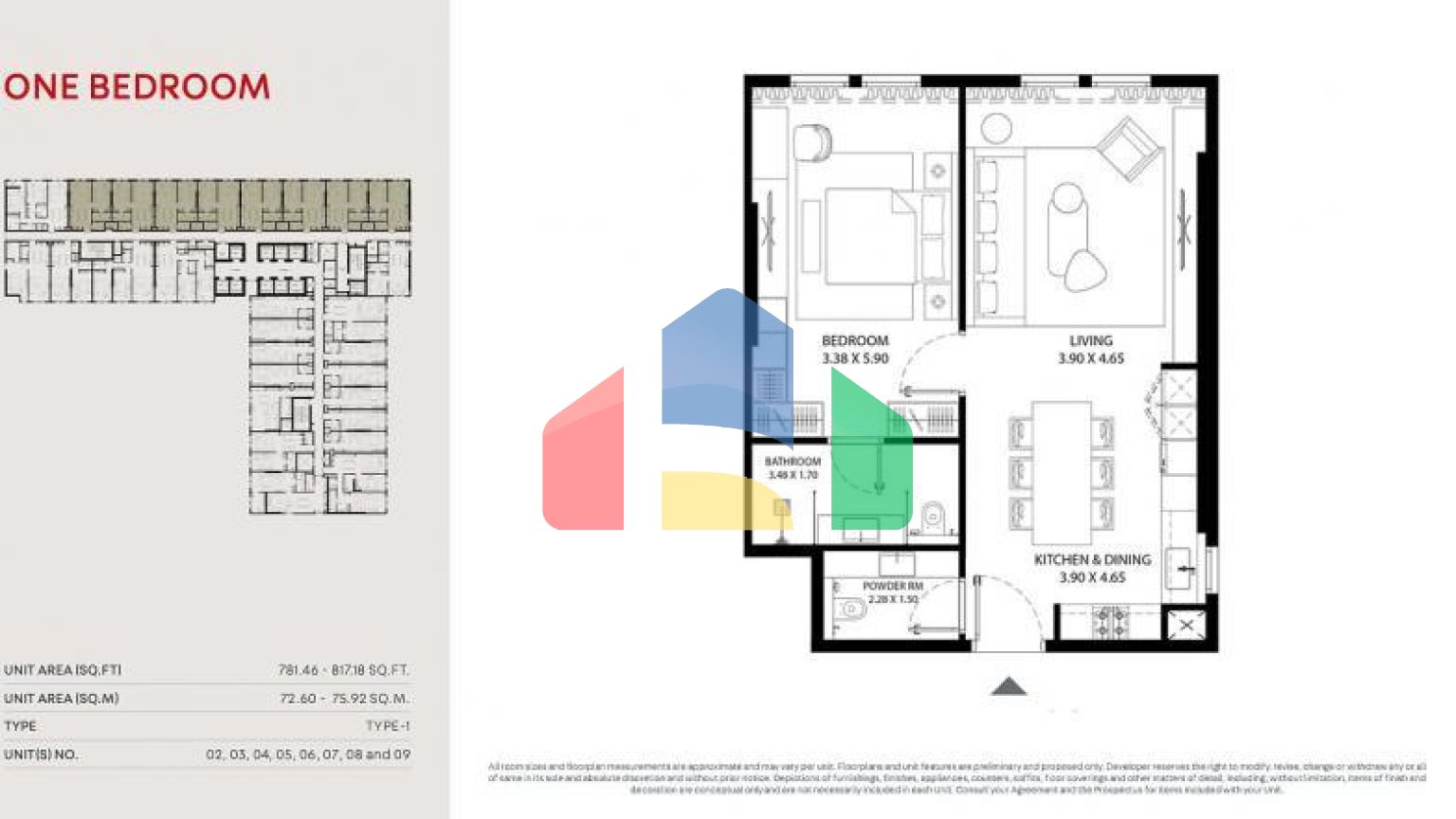 Квартира 1+1 в Дубай
