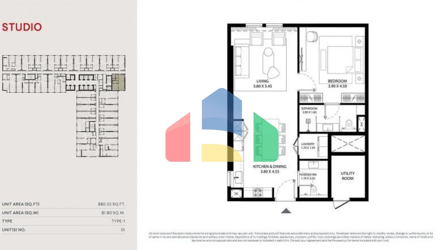 Квартира 1+1 в Дубай