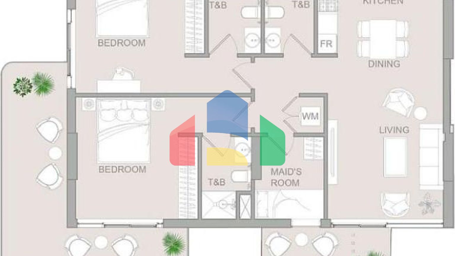 Квартира 2+1 в Дубай