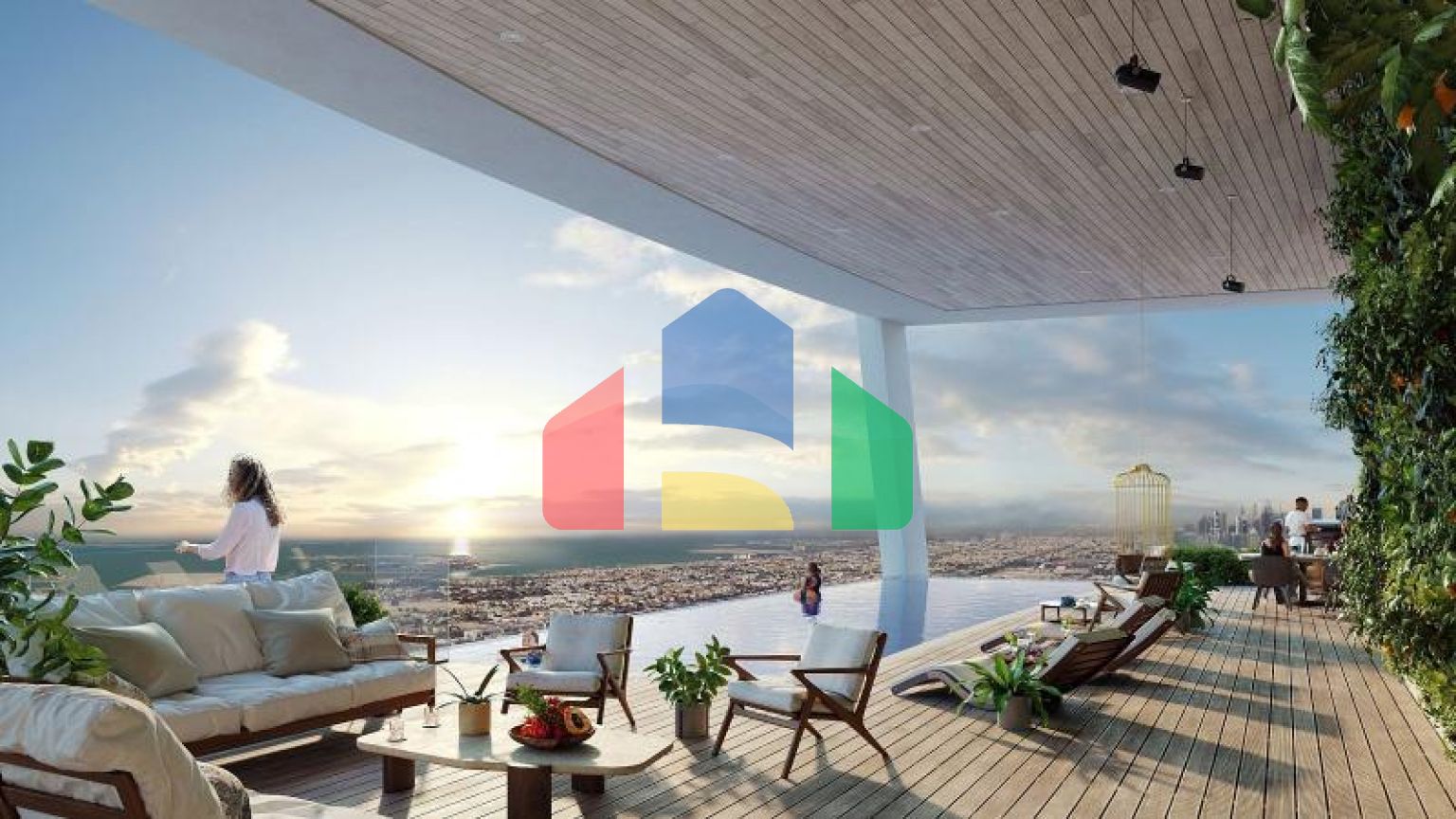 Пентхаус 3+1 с видом на море в Дубай