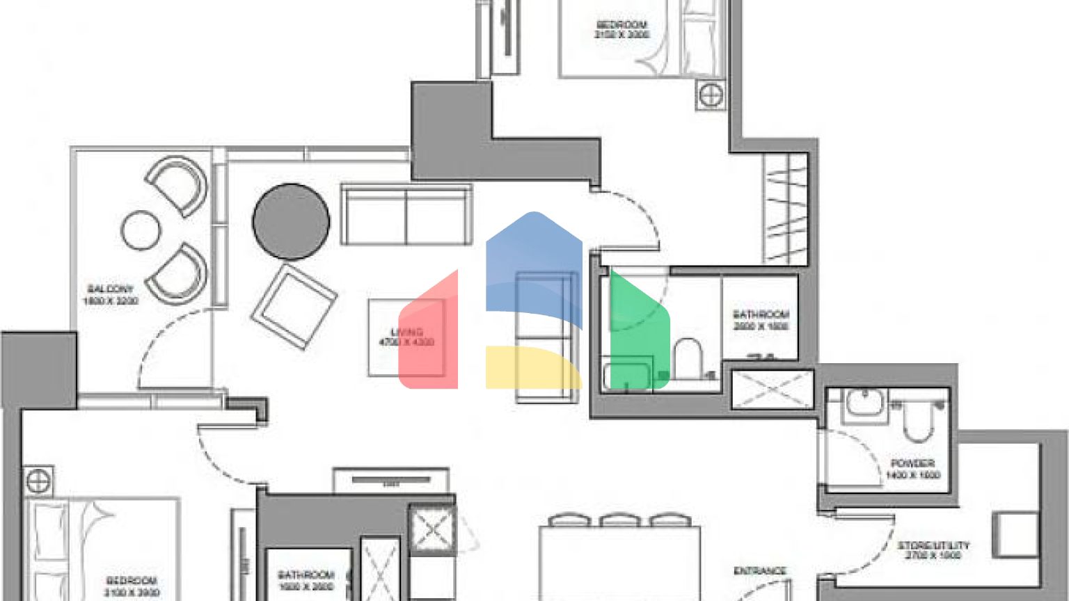 Квартира 2+1 в Дубай