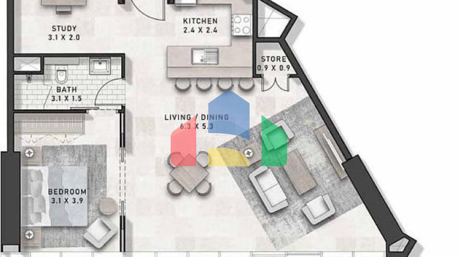 Квартира 2+2 в Дубай