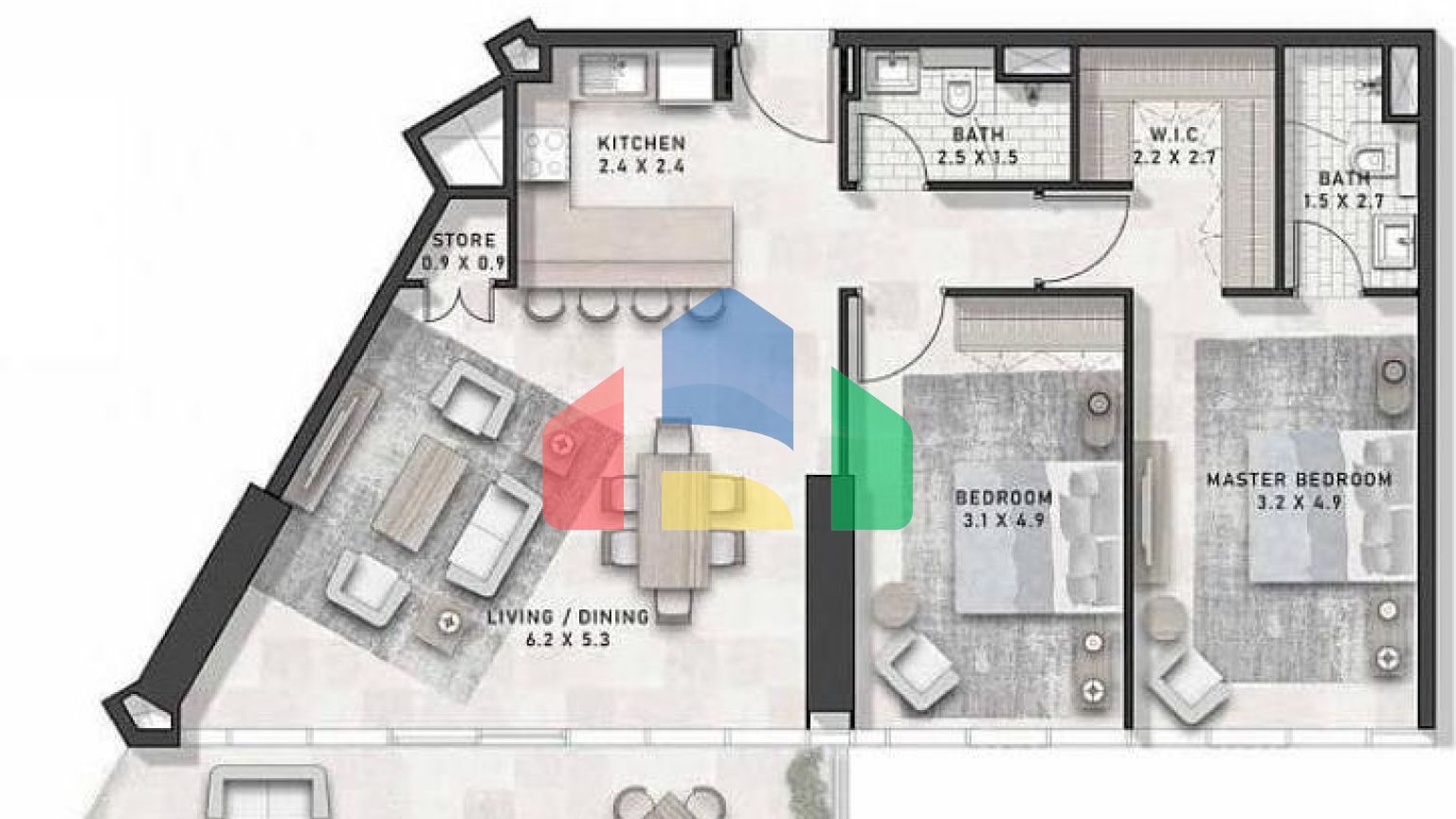 Квартира 2+2 в Дубай