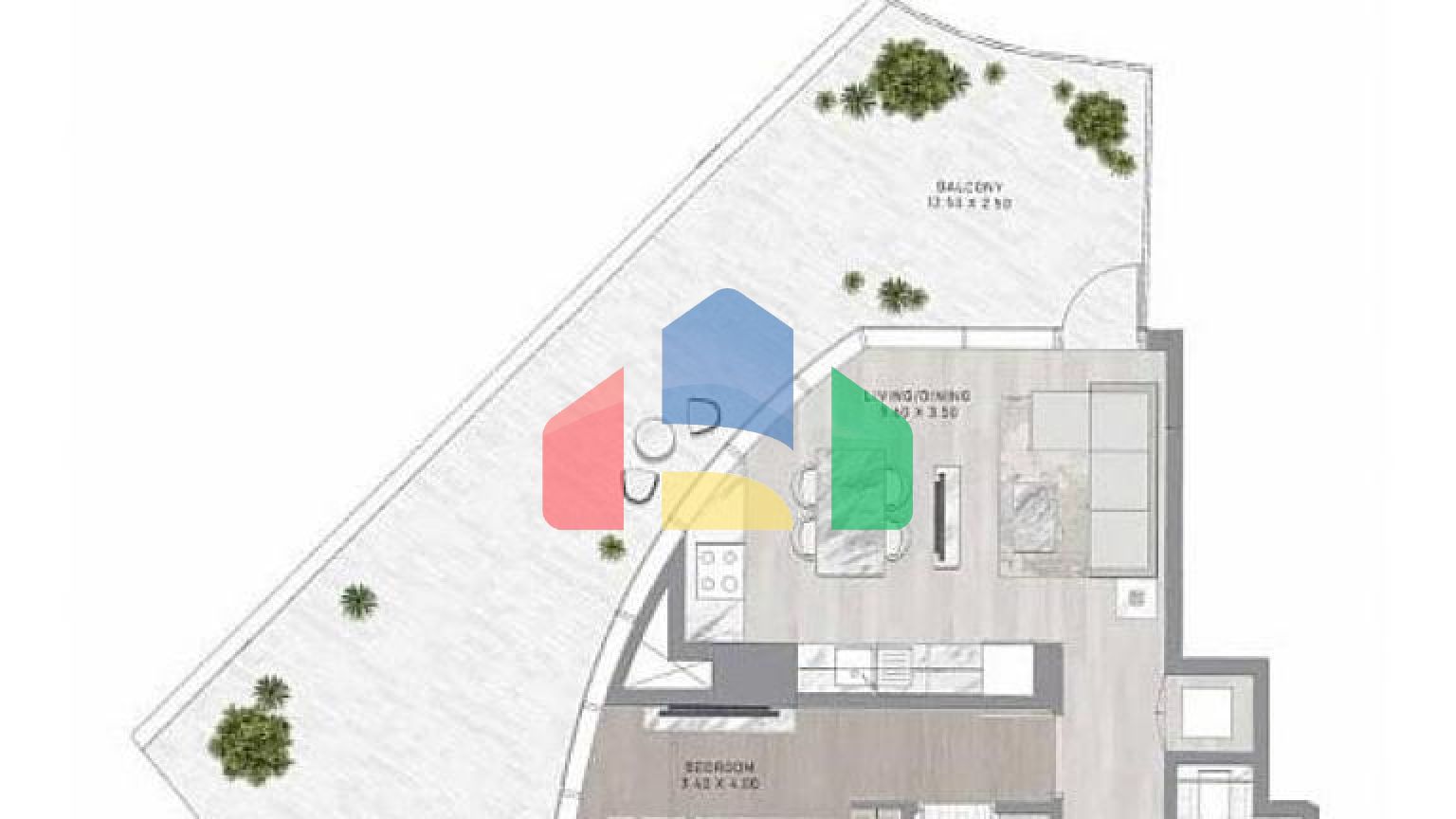 Квартира 2+1 в Дубай