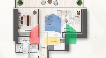 Квартира 0+1 в Дубай