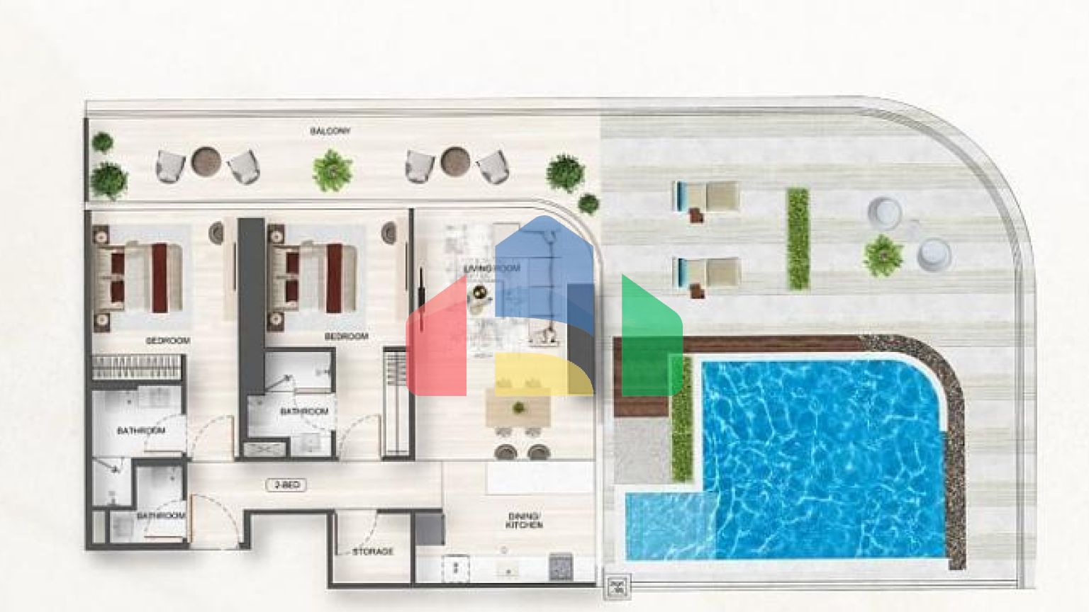 Квартира 0+1 в Дубай