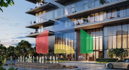 Квартира 3+1 с видом на море в Дубай