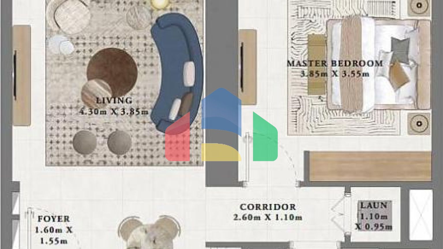 Квартира 3+1 с видом на море в Дубай