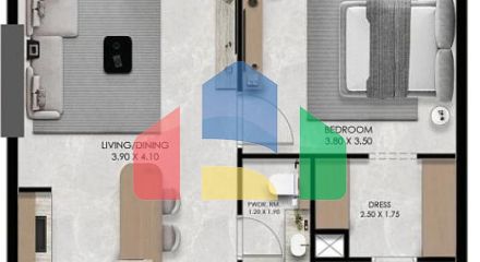 Квартира 0+1 в Дубай