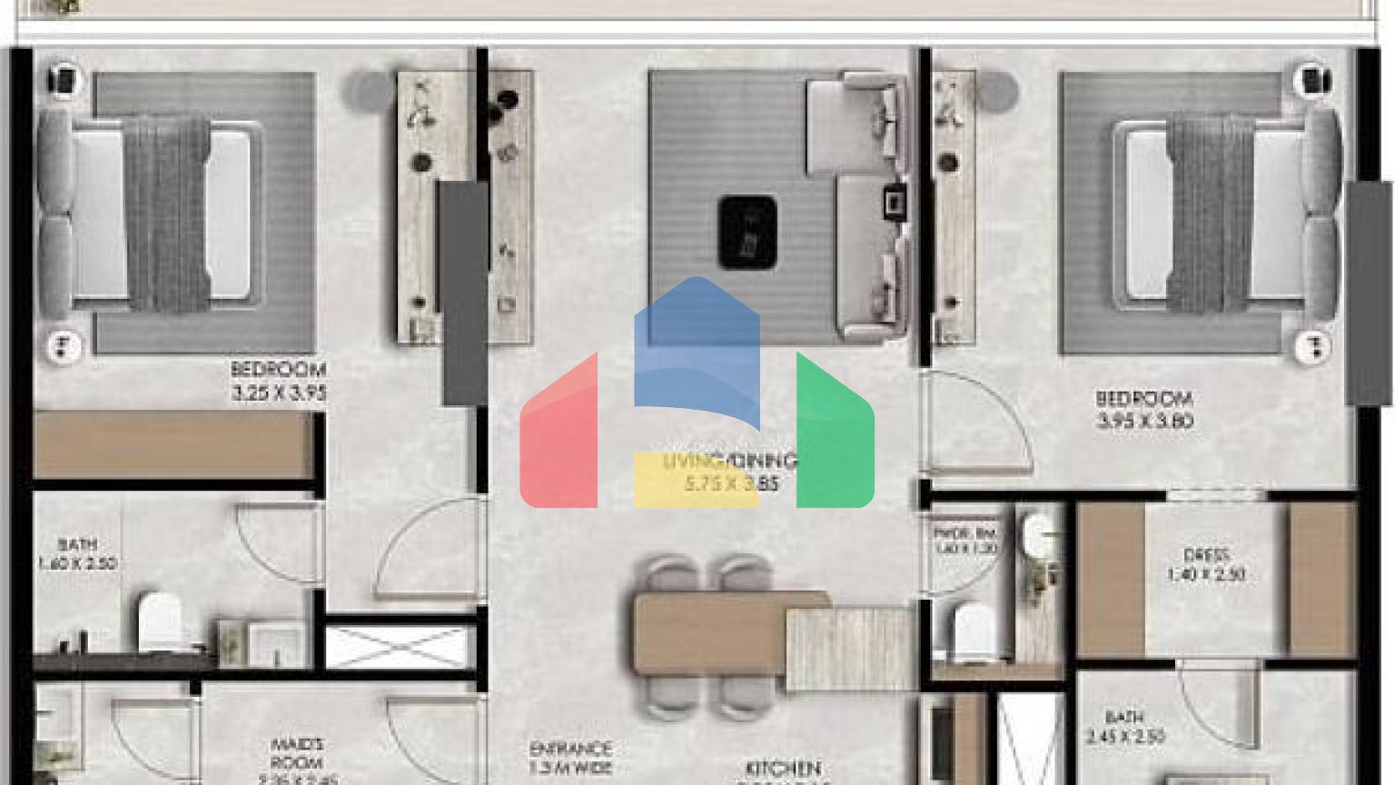 Квартира 0+1 в Дубай