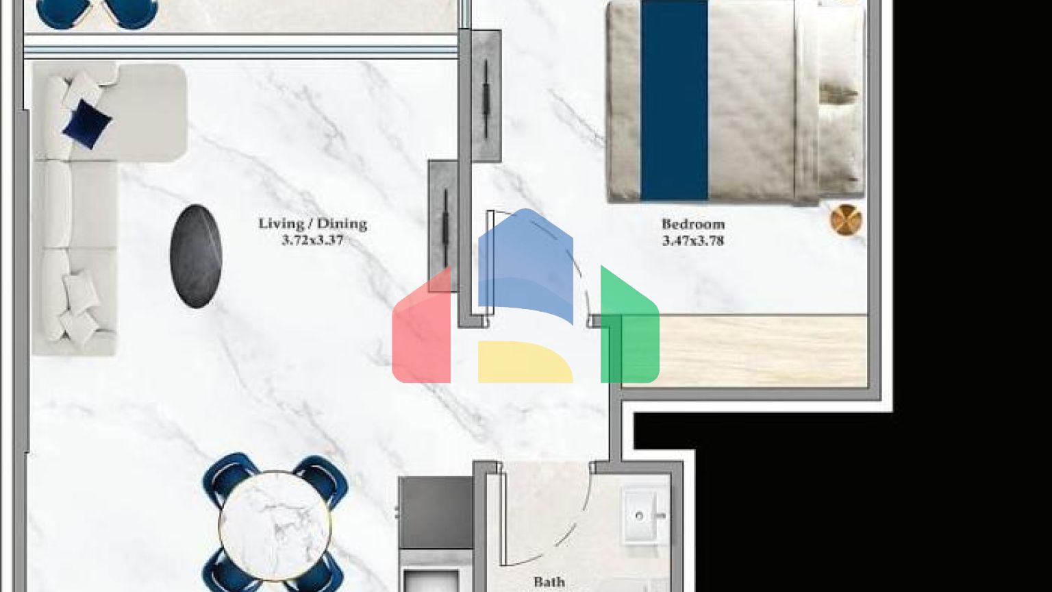 Квартира 1+1 в Дубай