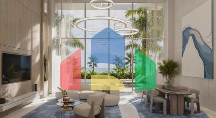 Квартира 3+1 с видом на море в Дубай