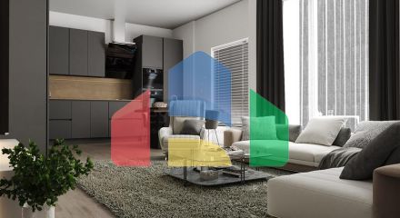 Квартира 2 + 1 в споруджуваному комплексі в районі Окурджалар