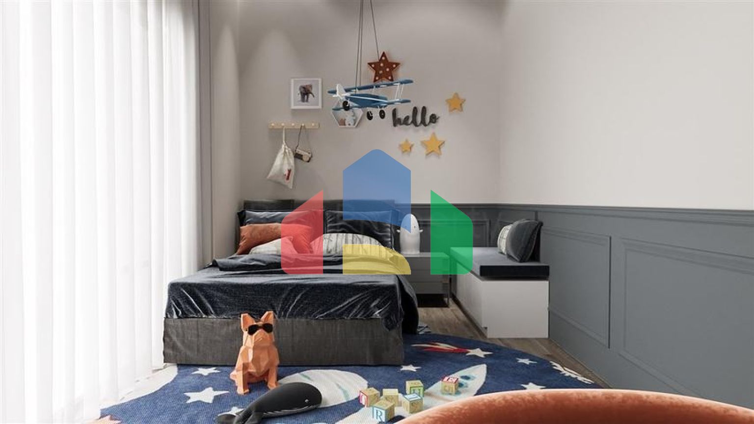 Квартира 2 + 1 в споруджуваному комплексі в районі Окурджалар