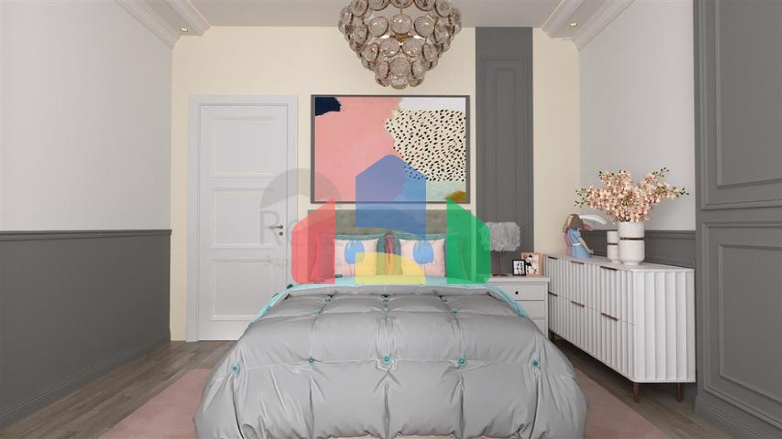 Квартира 2 + 1 в споруджуваному комплексі в районі Окурджалар