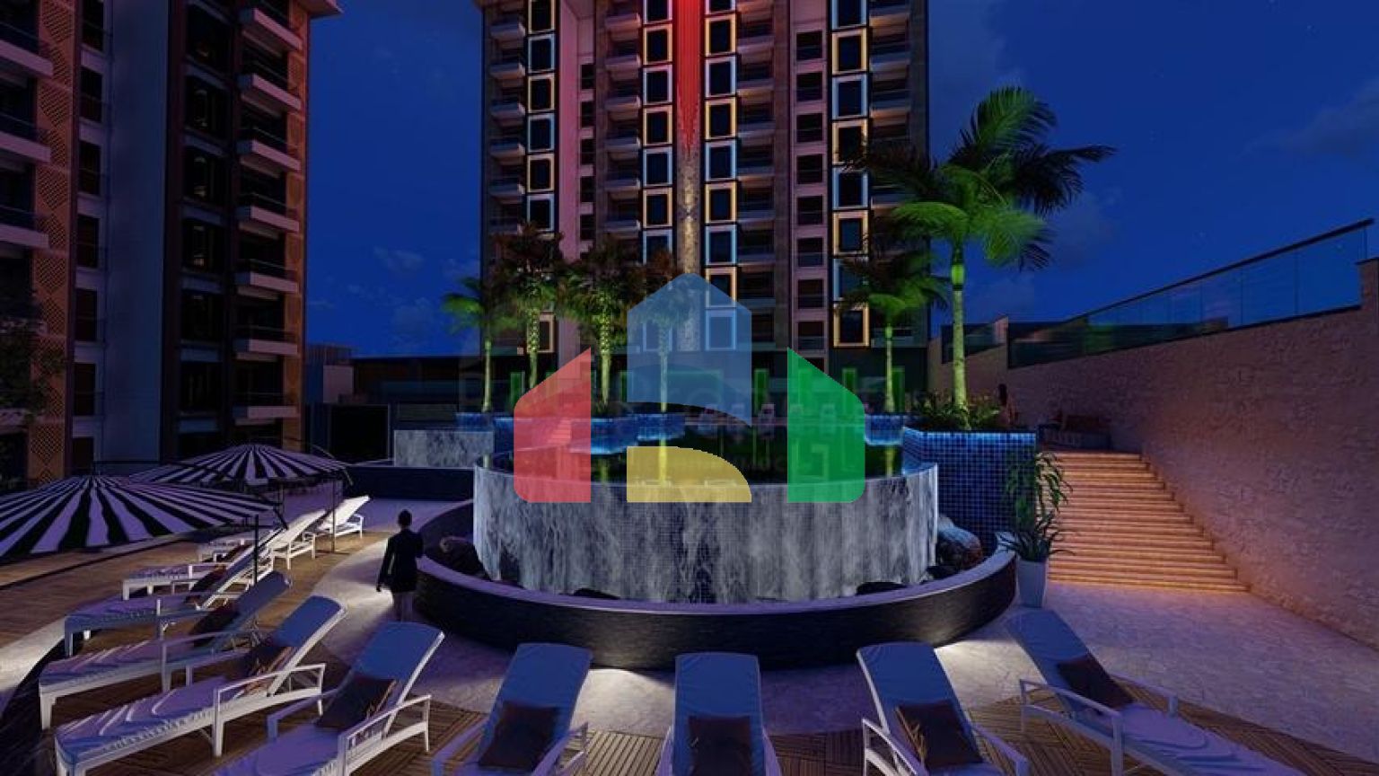 Квартира 2 + 1 в споруджуваному комплексі в районі Окурджалар