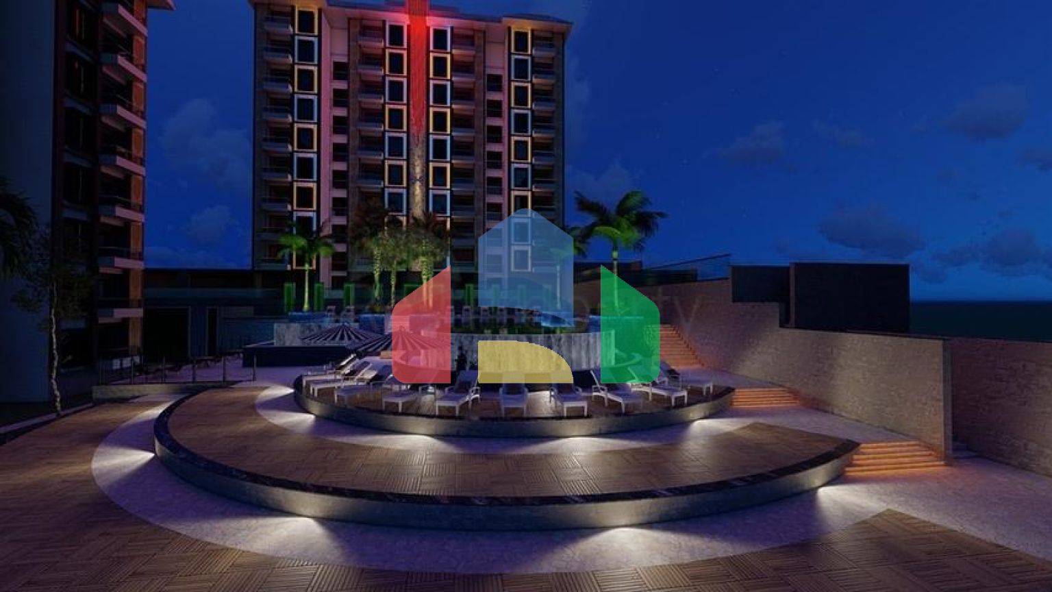 Квартира 2 + 1 в споруджуваному комплексі в районі Окурджалар