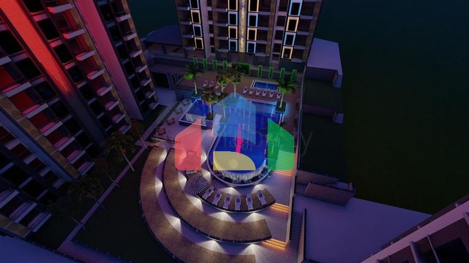 Квартира 2 + 1 в споруджуваному комплексі в районі Окурджалар