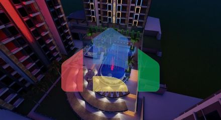 Квартира 2 + 1 в споруджуваному комплексі в районі Окурджалар