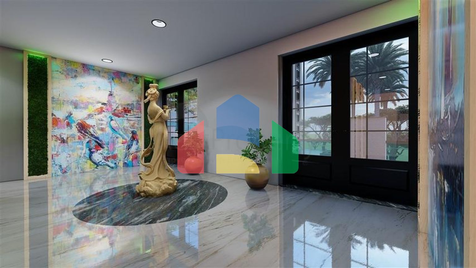 Квартира 2 + 1 в споруджуваному комплексі в районі Окурджалар