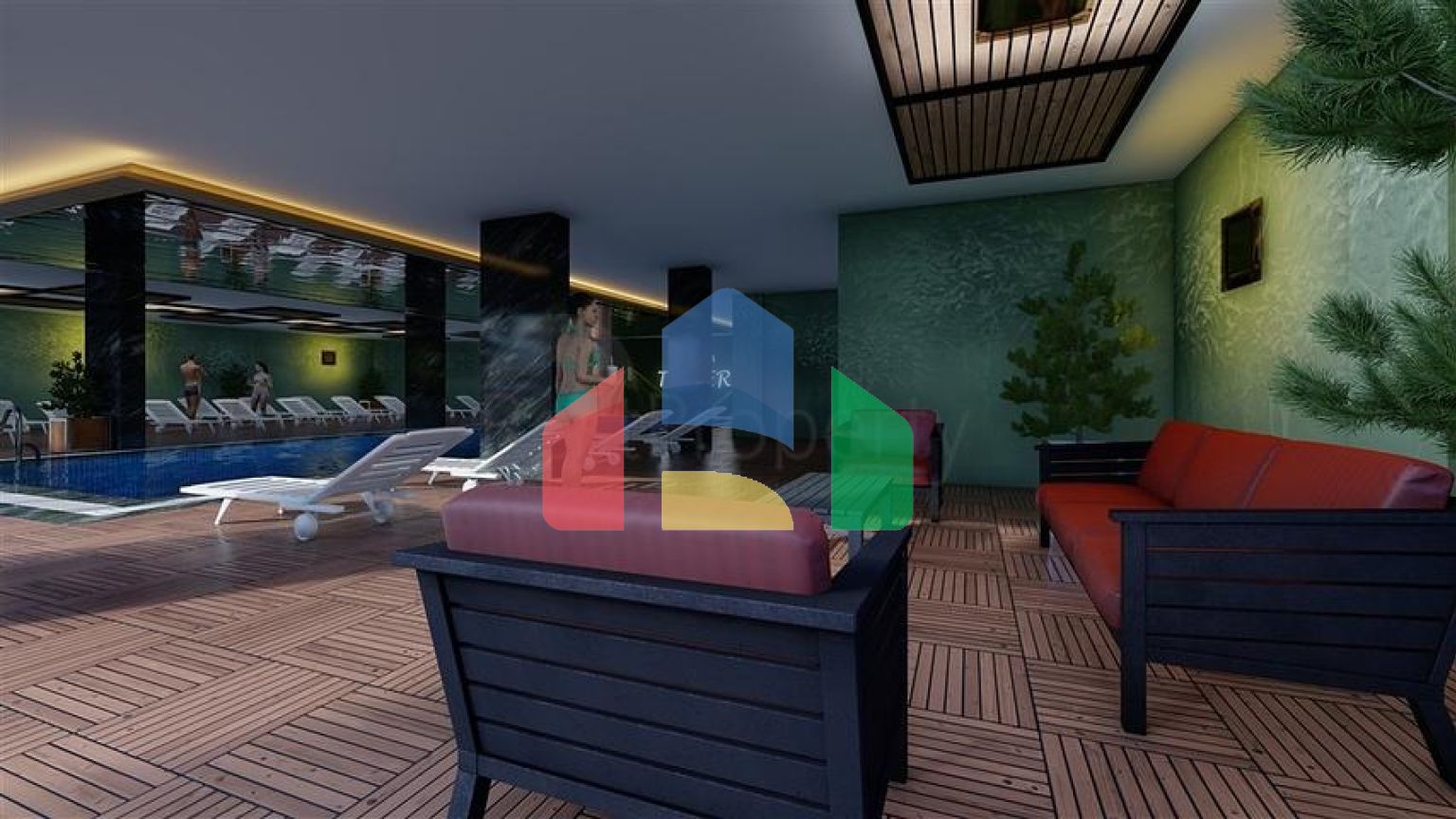 Квартира 2 + 1 в споруджуваному комплексі в районі Окурджалар