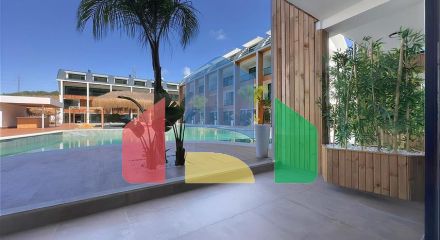 Modern duplex 2+1 with garden in a complex by the sea