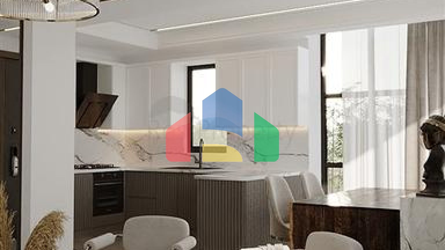 Вилла 3+1 с джакузи на крыше в 250 м от моря