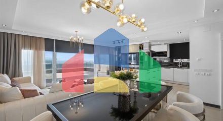 Пентхаус 4+1 с дизайнерским ремонтом и шикарным видом на море