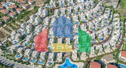 Вилла с просторной террасой в зеленой части района Конаклы