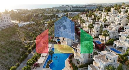 Вілла з просторою терасою в зеленій частині району Конакли