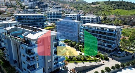 Пентхаус 3 + 1 зі своїм басейном на даху в районі Каргиджак