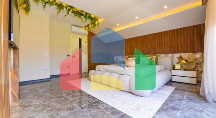 4+1 villa with modern design in the picturesque Kargicak area