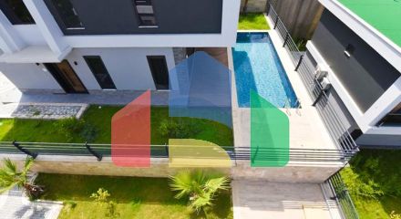 Вилла 4+1 с современным дизайном в живописном районе Каргыджак