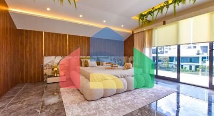 Вилла 4+1 с современным дизайном в живописном районе Каргыджак