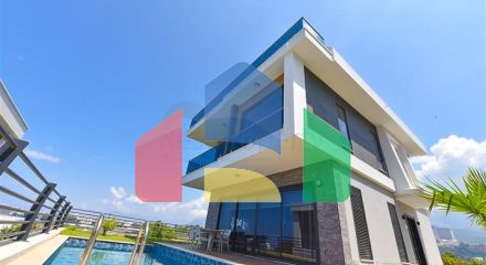 Вилла 4+1 с современным дизайном в живописном районе Каргыджак