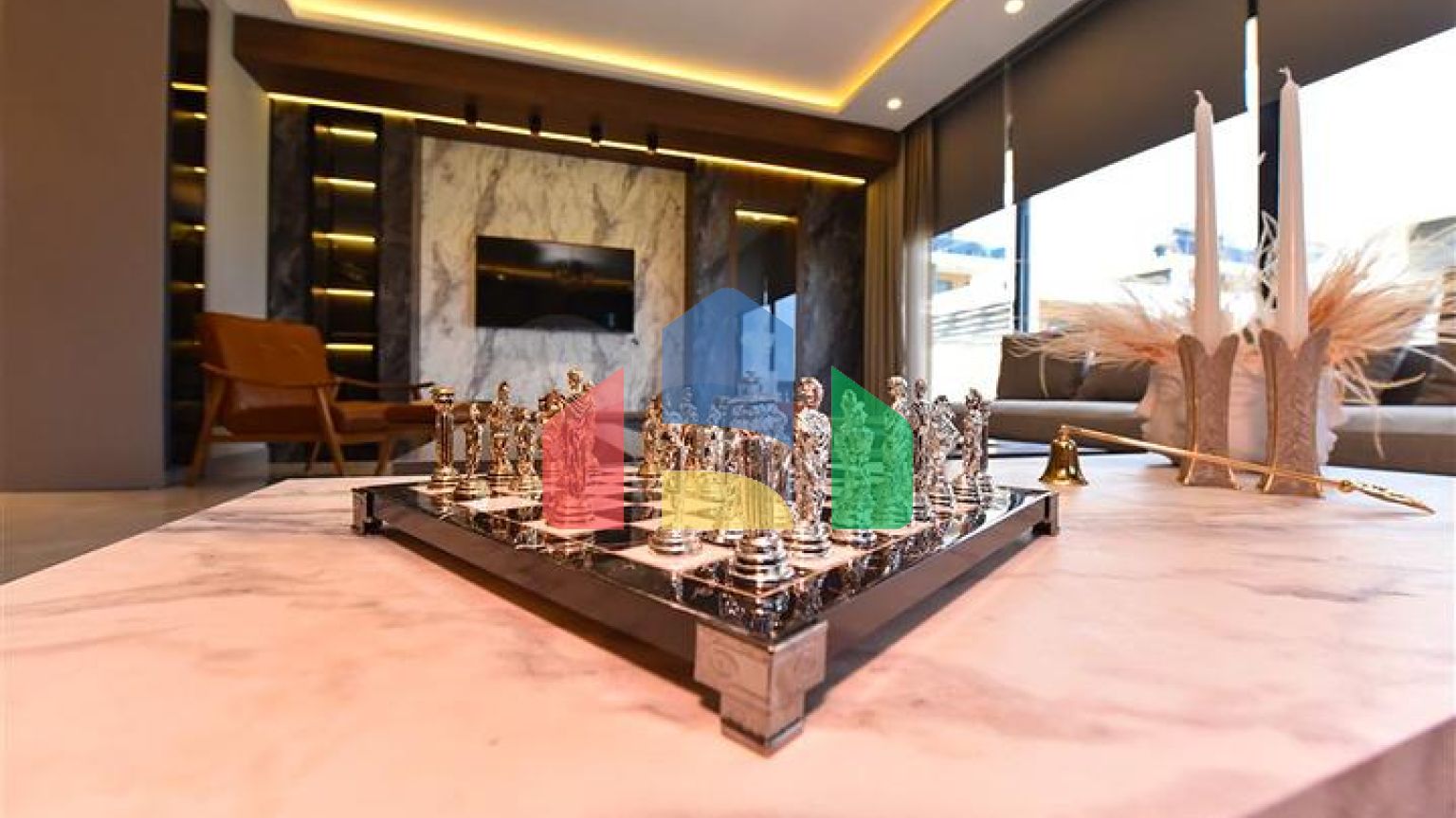 Вилла 4+1 с современным дизайном в живописном районе Каргыджак