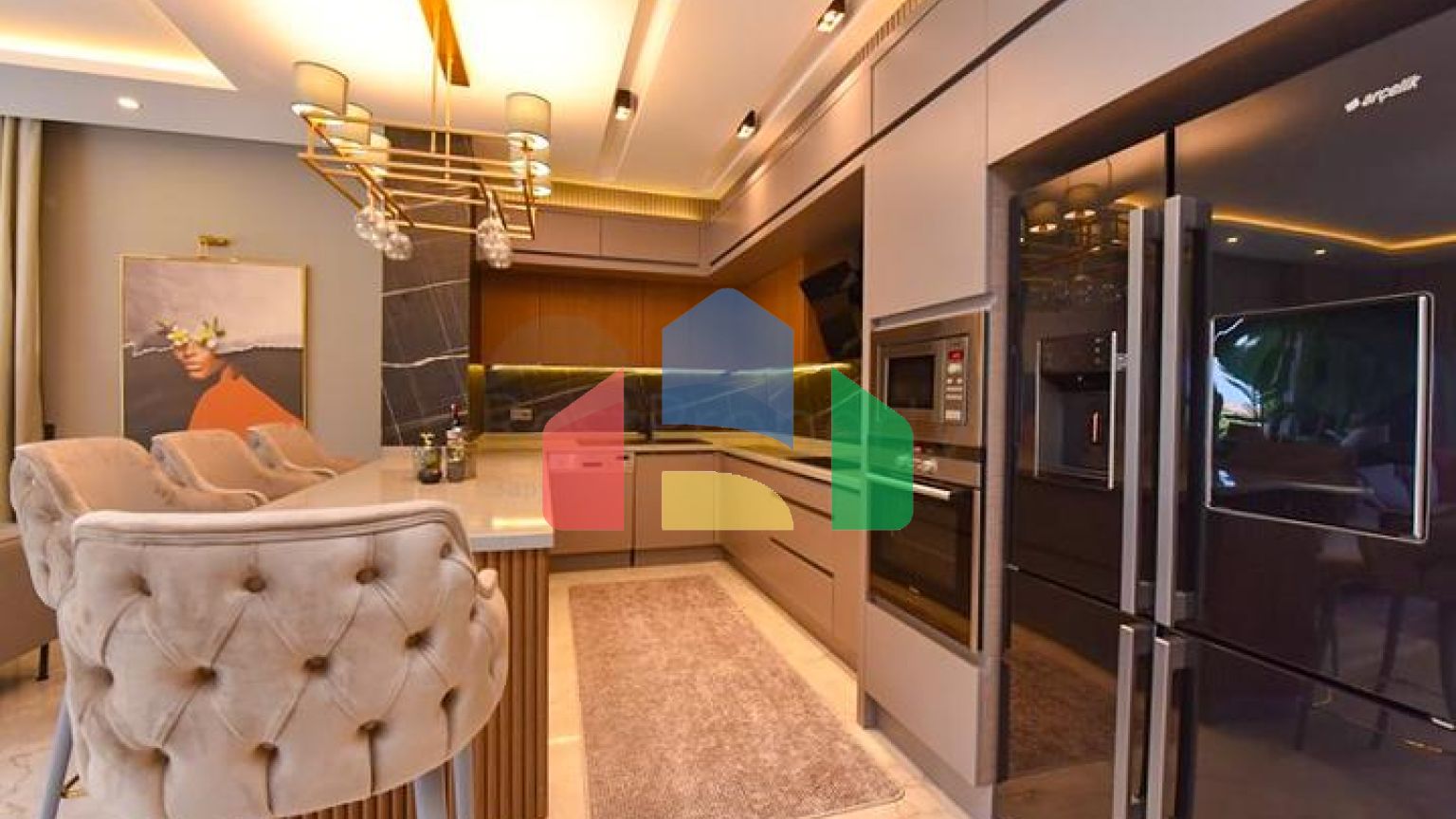 Вилла 4+1 с современным дизайном в живописном районе Каргыджак