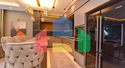 Вилла 4+1 с современным дизайном в живописном районе Каргыджак