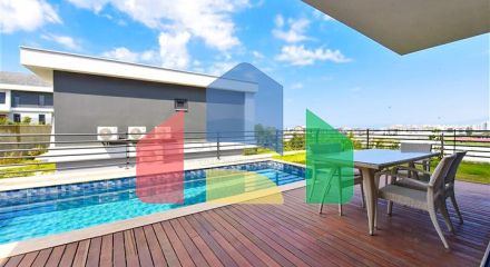 Вилла 4+1 с современным дизайном в живописном районе Каргыджак