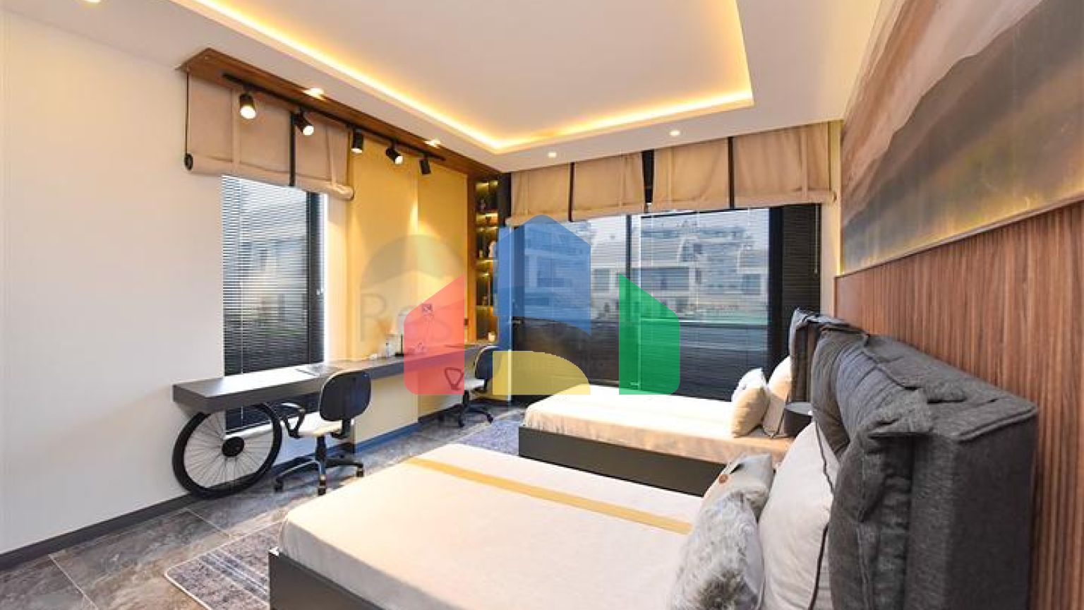 Вилла 4+1 с современным дизайном в живописном районе Каргыджак