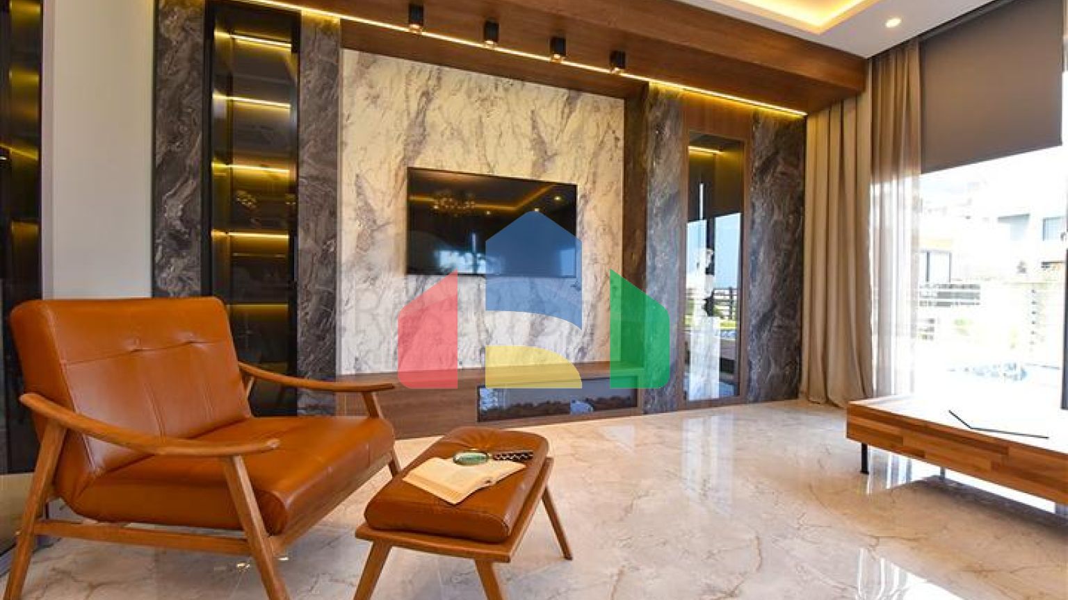 Вилла 4+1 с современным дизайном в живописном районе Каргыджак