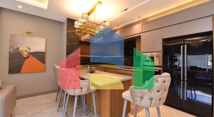 Вилла 4+1 с современным дизайном в живописном районе Каргыджак