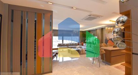 Вилла 4+1 с современным дизайном в живописном районе Каргыджак