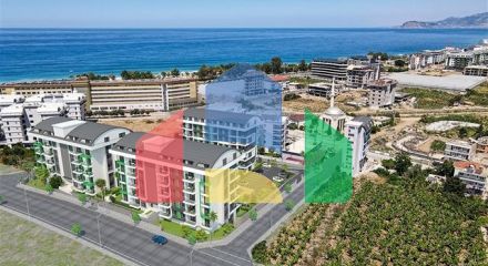 Low-rise complex 350 m from the sea in Kargicak