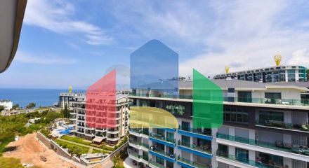 Роскошный пентхаус с видом на Средиземное море в районе Каргыджак Роскошный пентхаус с видом на Средиземное море в районе Каргыджак