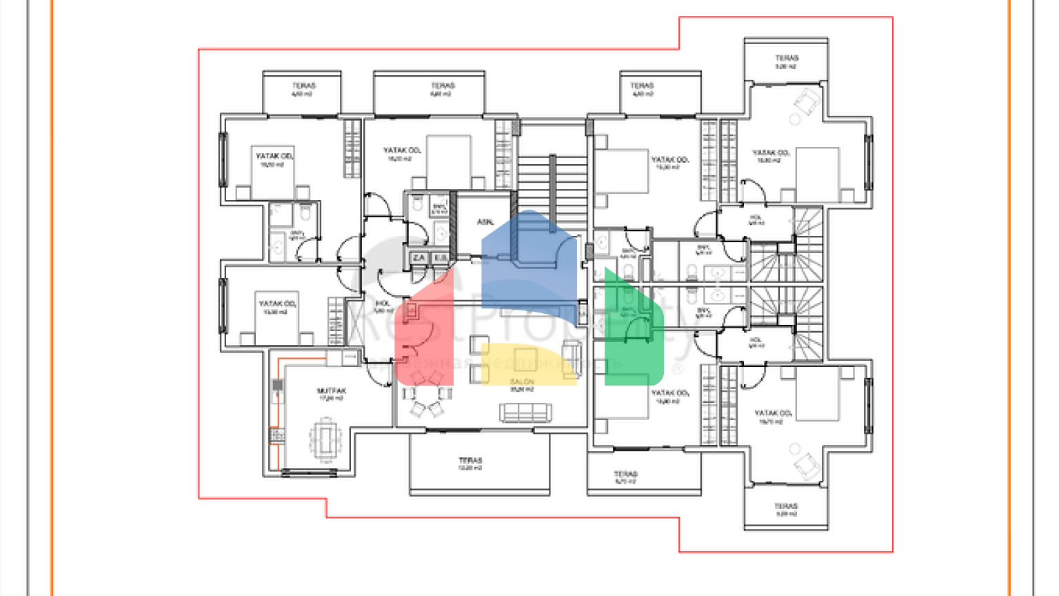 Современный жилой комплекс всего в 200 метрах от песчаного пляжа