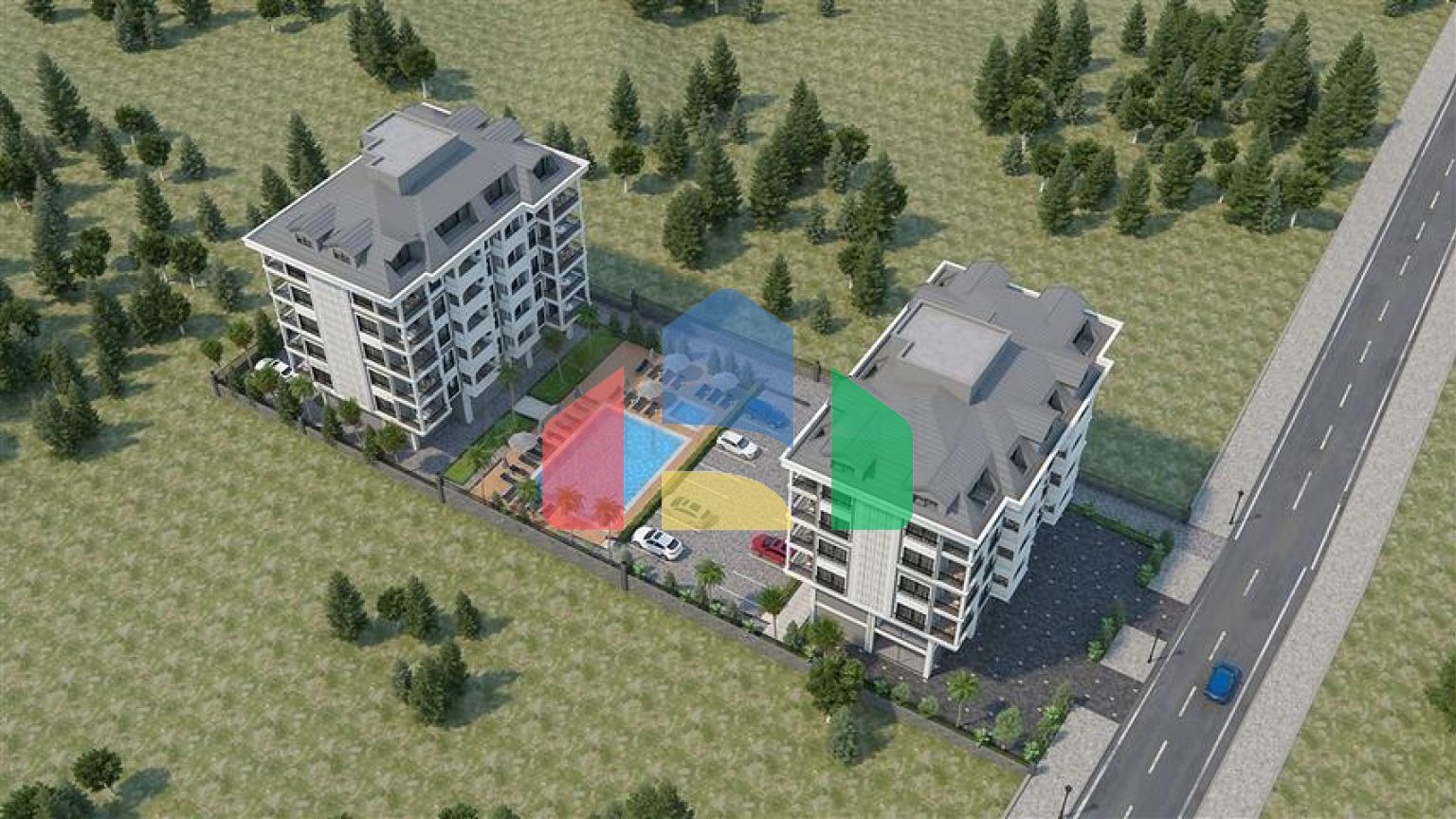 Современный жилой комплекс всего в 200 метрах от песчаного пляжа