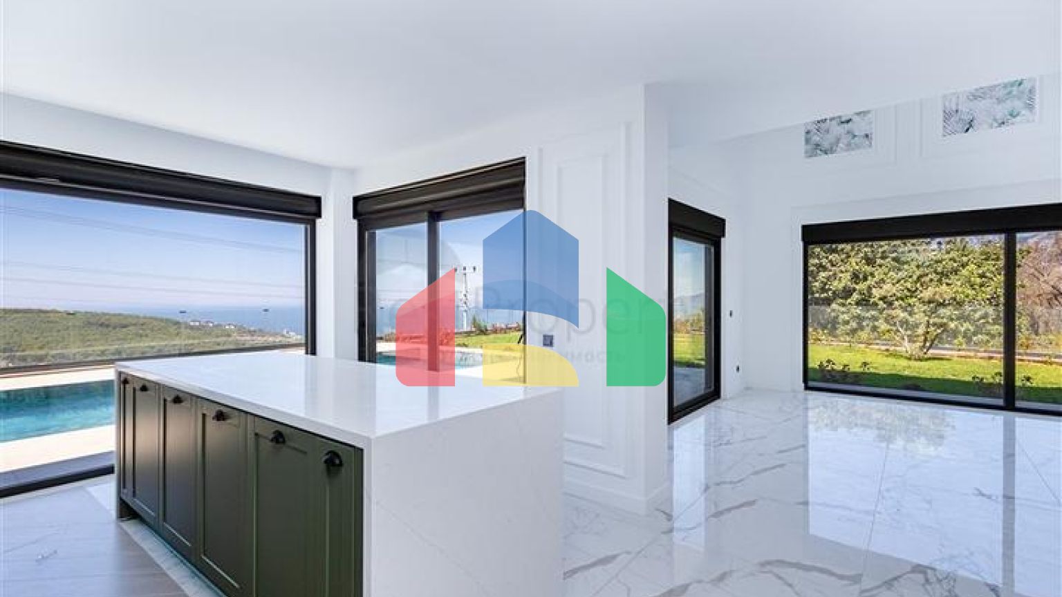 Просторная вилла в Каргыджаке с восхитительным видом на море